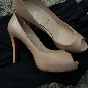 Christian Louboutin peep toe platforms